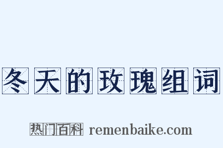 冬天的玫瑰组词是什么意思的图片